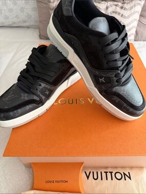 Louis Vuitton Black Monogram Low-Top Men's Sneakers